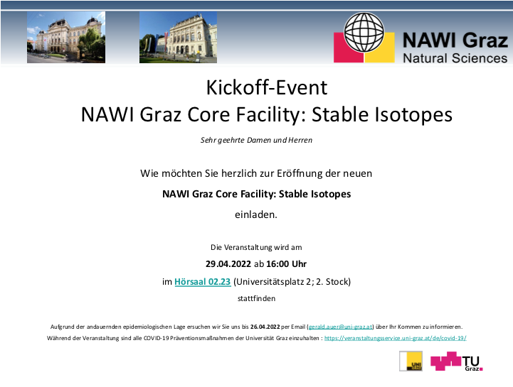 Kickoff-EventNAWI Graz Core Facility: StableIsotopes